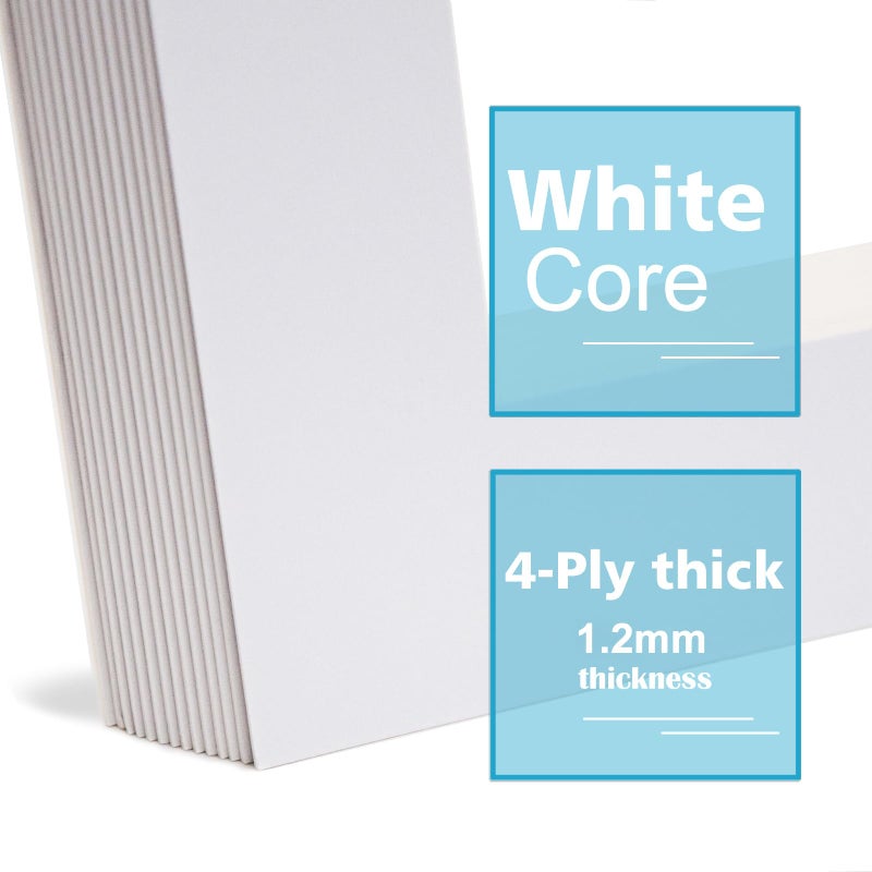 Egofine 8x10 White Picture Mats Pack of 25, Frame Mattes for 5x7 Pictures, Acid Free, 1.2mm Thickness, with Core Bevel Cut - Image 3
